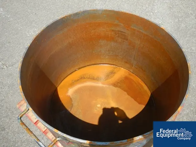 125 gallon 36" diameter x 29" straight side, Carbon Steel Mix Tub, open top, flat bottom, #46657 - Image 3