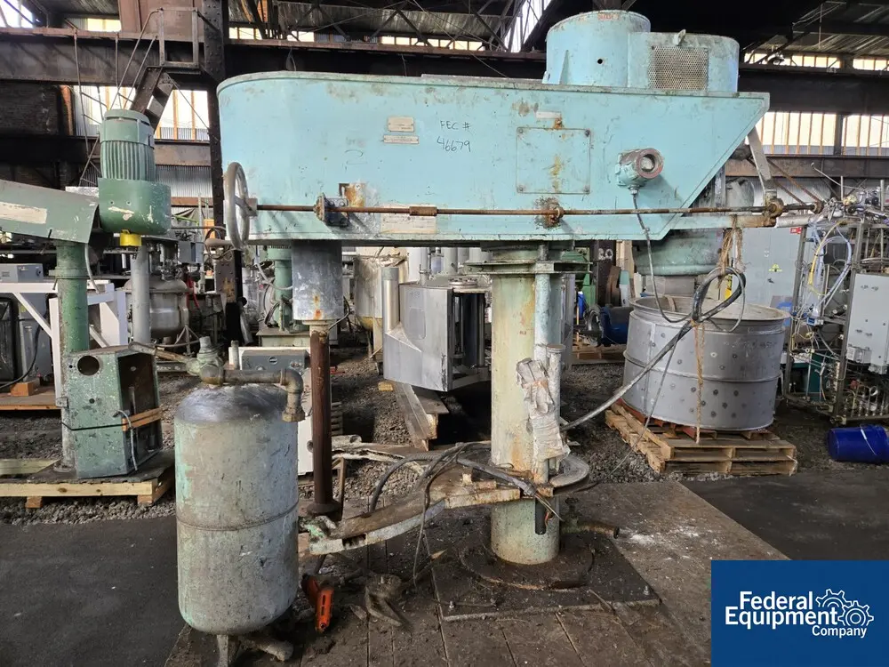 Hockmeyer #HVM-25, bow tie mixer, 25 HP, 3.5" dia.Carbon Steel shaft w/CS blade, 230/460 V. explosion proof - Image 1