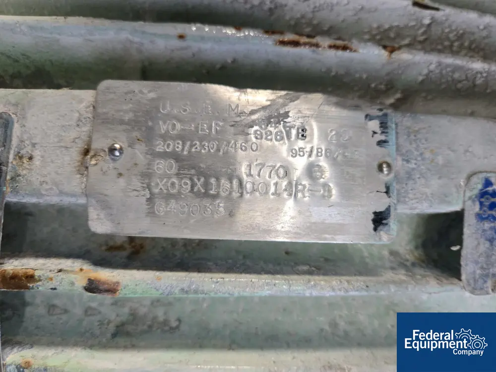 Hockmeyer #HVM-25, bow tie mixer, 25 HP, 3.5" dia.Carbon Steel shaft w/CS blade, 230/460 V. explosion proof - Image 7