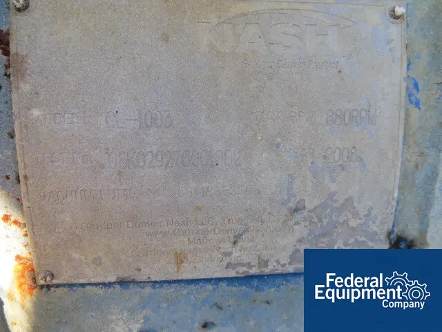 1000 CFM, Nash #CL-1003, Liquid Ring Vacuum Pump, 2008, #46921 - Image 3
