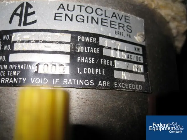 Autoclave Engineers, Stainless Steel reactor, 1 liter, 5800 psi @ 650°F, 7-turns int.coil, elec.heated - Image 5