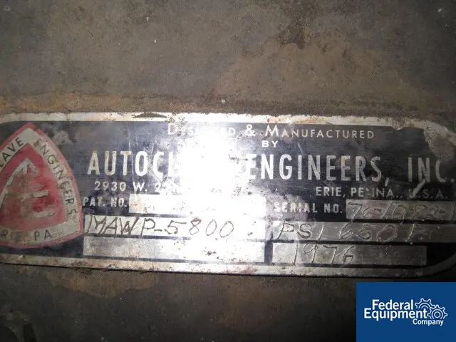 Autoclave Engineers, Stainless Steel reactor, 1 liter, 5800 psi @ 650°F, 7-turns int.coil, elec.heated - Image 6