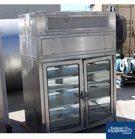 Laminair, 48" flow drying oven, Stainless Steel, (4) 48" W x 24" D perforated trays, pass-thru w/doors on - Image 1