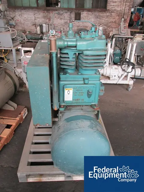 10 HP Curtis #LV9711-A3, air cooled, mounted on 80 gallon Carbon Steel air tank, 460 V., 3 phase, 1998 - Image 2