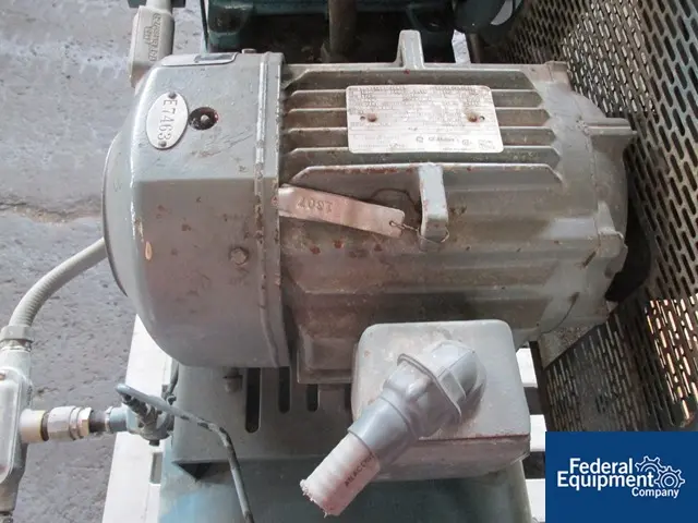 10 HP Curtis #LV9711-A3, air cooled, mounted on 80 gallon Carbon Steel air tank, 460 V., 3 phase, 1998 - Image 5