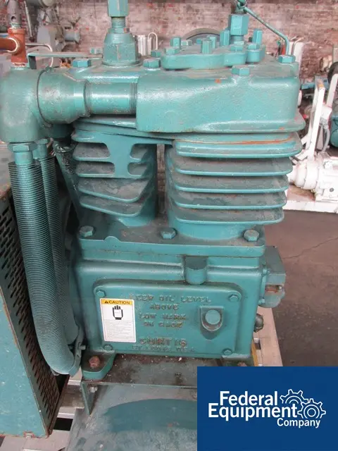 10 HP Curtis #LV9711-A3, air cooled, mounted on 80 gallon Carbon Steel air tank, 460 V., 3 phase, 1998 - Image 7