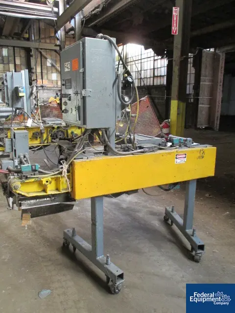 GEC #403, folder, 11" W, 3-fold in web direction, stacking bin & stack drop, 460 V., 3-phase, #47661 - Image 1
