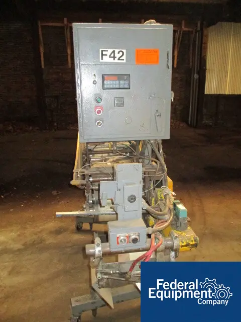 GEC #403, folder, 11" W, 3-fold in web direction, stacking bin & stack drop, 460 V., 3-phase, #47661 - Image 2