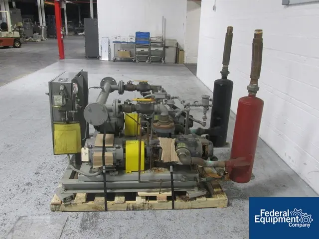 200 CFM, Nash Vacuum System, (2) #SC2/7 pumps, Carbon Steel, 200 cfm each, 10 HP, 230/460 V., silencers - Image 2
