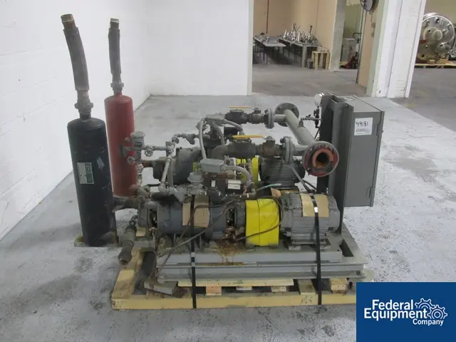 200 CFM, Nash Vacuum System, (2) #SC2/7 pumps, Carbon Steel, 200 cfm each, 10 HP, 230/460 V., silencers - Image 3