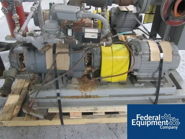 200 CFM, Nash Vacuum System, (2) #SC2/7 pumps, Carbon Steel, 200 cfm each, 10 HP, 230/460 V., silencers - Image 5