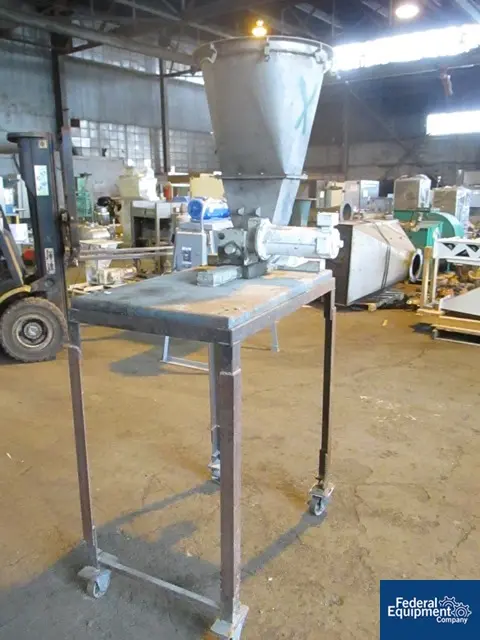 Cart, K-Tron #F-1, 2" dia.x 24" L screw, Stainless Steel, Carbon Steel cart, 52" discharge hgt, .5 HP DC - Image 2