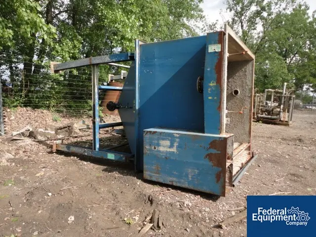 110" x 180" Weir Carbon Steel style float sink tank, 110" x 100" x 72" x 65" cone bottom chamber, on legs - Image 1