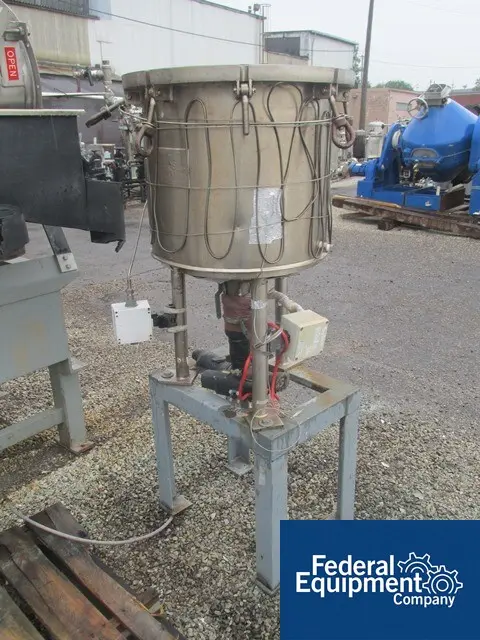 20 gallon B & G reactor, Stainless Steel, 20" dia.x 20" str.side, flat bolt on top, dish btm, 30 psi @ - Image 1