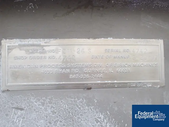 26 cu.ft. American Process Process #FZM26, Fluidized Zone Mixer, Twin Shaft Mixer, #2872-1 (3 available) - Image 2