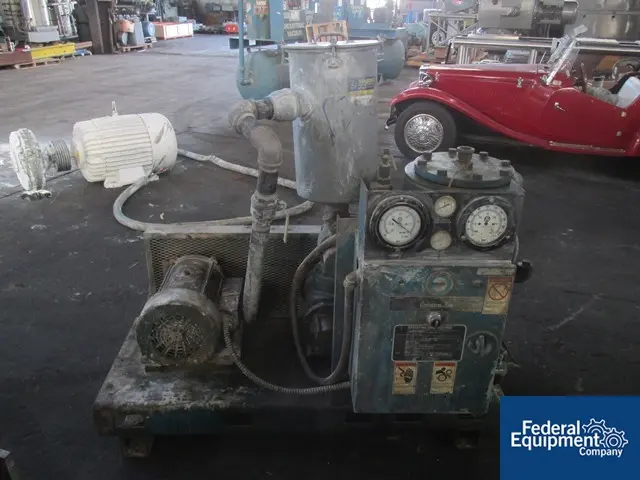 196 cfm @ 29.9" Hg., Quincy #QSVB10WN3C, vacuum pump, 230/460 V., 10 HP, s/n #38145, used, #2877-22 - Image 4