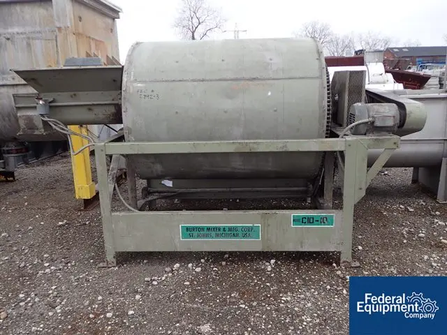 50 cu.ft. Burton #C10-10, rotary blender, carbon steel construction, 5 HP, used, #2892-3 - Image 1