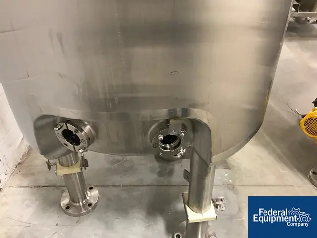 290 gallon Precision Reactor, 316L Stainless Steel, 40/90 psi, 32" diameter x 75" straight side, dish top and - Image 3