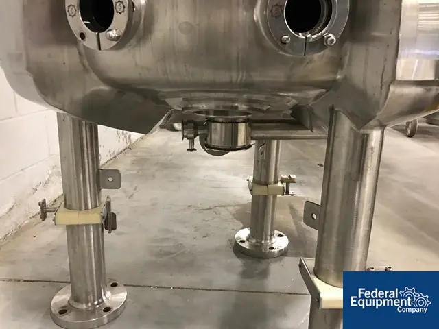 290 gallon Precision Reactor, 316L Stainless Steel, 40/90 psi, 32" diameter x 75" straight side, dish top and - Image 4