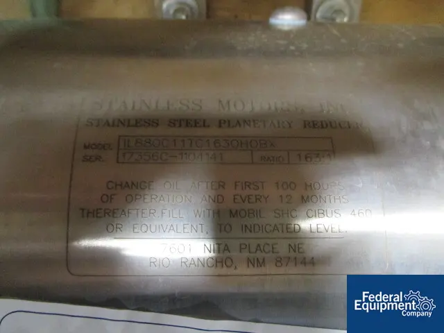 .25 HP, Stainless Motors Inc. #IL880C11TC163OHOBX, Planetary Reducers, 163.00 :1 Gear Ratio, Frame 56F/TENV - Image 2