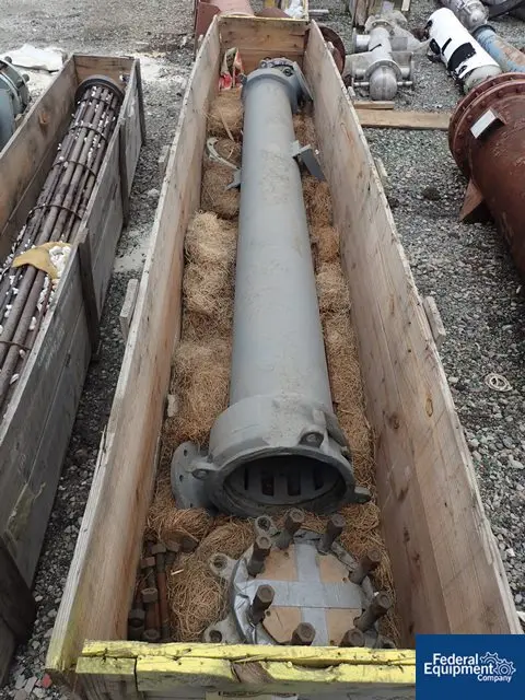 100 sq.ft., 75 psi shell, 75 psi tube, Union Carbide Karbate Heat Exchanger, (31) 1" diameter x 152" long - Image 3