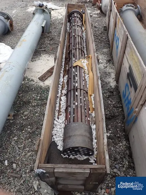 100 sq.ft., 75 psi shell, 75 psi tube, Union Carbide Karbate Heat Exchanger, (31) 1" diameter x 152" long - Image 5
