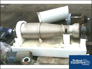 18" x 42" Flottweg Continuous Horizontal Solid Bowl Centrifuge, Stainless Steel, countour bowl, 30 HP - Image 3