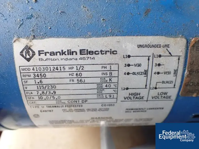 IMS #TEMKON SS, water boiler, 250°F heating capacity, .5 HP Goulds pump, size 1 x 1 1/4-6, 230 Volts - Image 8
