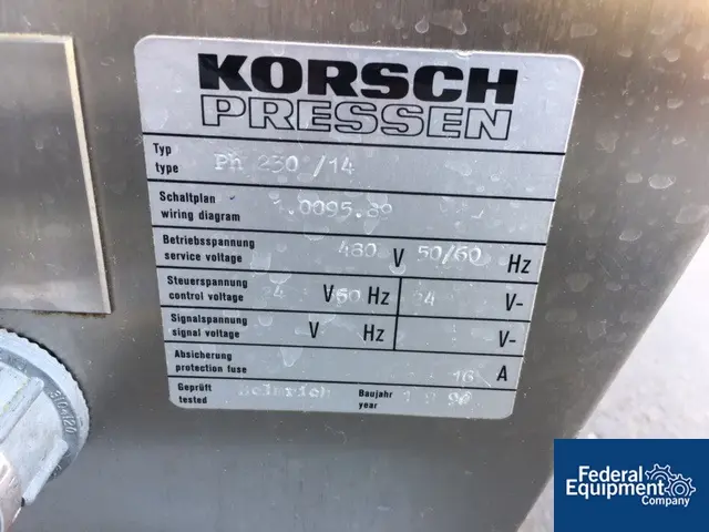 Korsch #PH230, tablet press, 14 station D-tooled, #2956-2 - Image 2