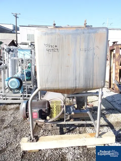 APV Crepaco Liquefier mixer, stainless steel, 200 gallon capacity, 40" x 40" x 34" straight side mixing - Image 1