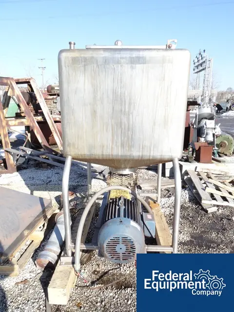 APV Crepaco Liquefier mixer, stainless steel, 200 gallon capacity, 40" x 40" x 34" straight side mixing - Image 2