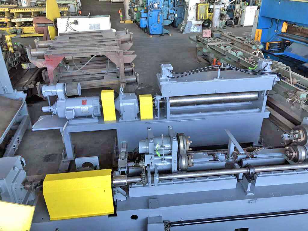 60" x .2" Rowe, edge trimmer, double stub design, powered width adjustment, 42" passline, 1993 - Image 3