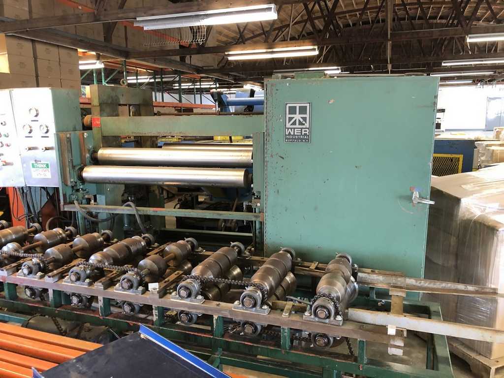 Memco #50, embosser, 48" x .060", 50 ton hydraulic pressure, 60" passline rolls - Image 1
