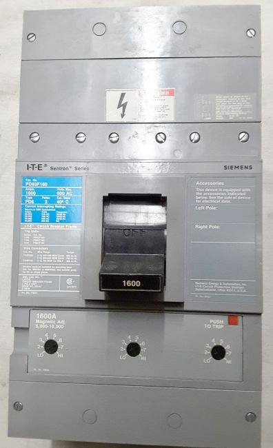 1600 Amps, Siemens, PD63B160, 600 Volts - Image 2