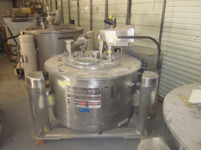 40" x 20" Tolhurst #161, 1260 RPM, perforated bowl, basket type, motor drive, #94609 - Image 4