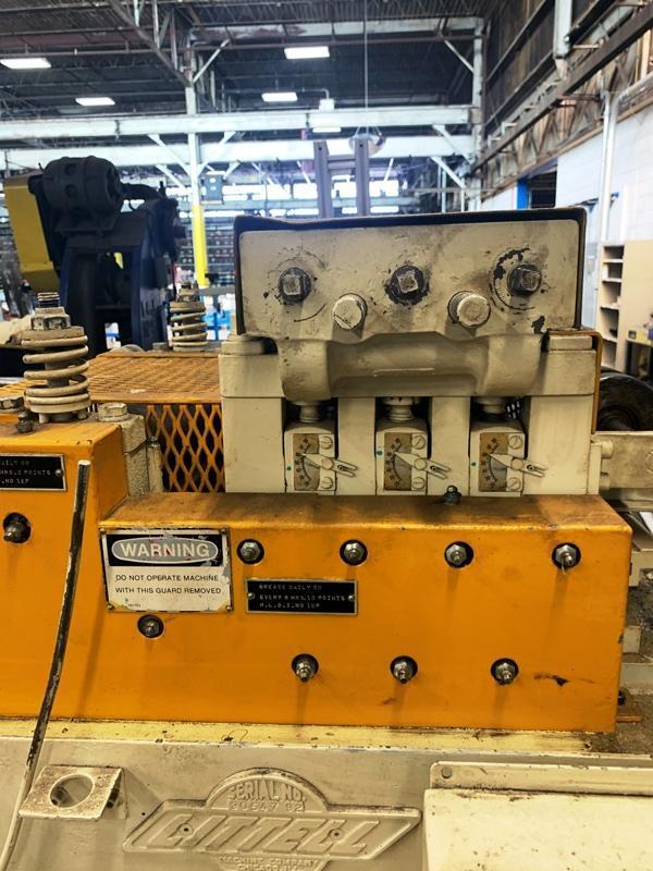 12" x .08" Littell #312-7PDL, straightening machine, 7 rolls, 20-120 FPM, 1992 - Image 6