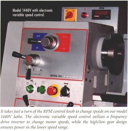 14" x 40" Sharp #1440V, precision variable speed manual engine lathe, 3-Jaw 8" chuck - Image 2