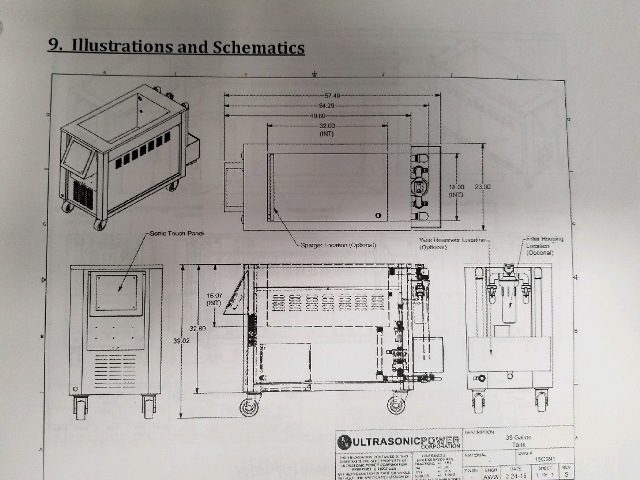 Ultrasonic Power Corp #51-15-651, 35 gallon working capacity, 32" x 18" x 16" tall tank, 240 V. - Image 5