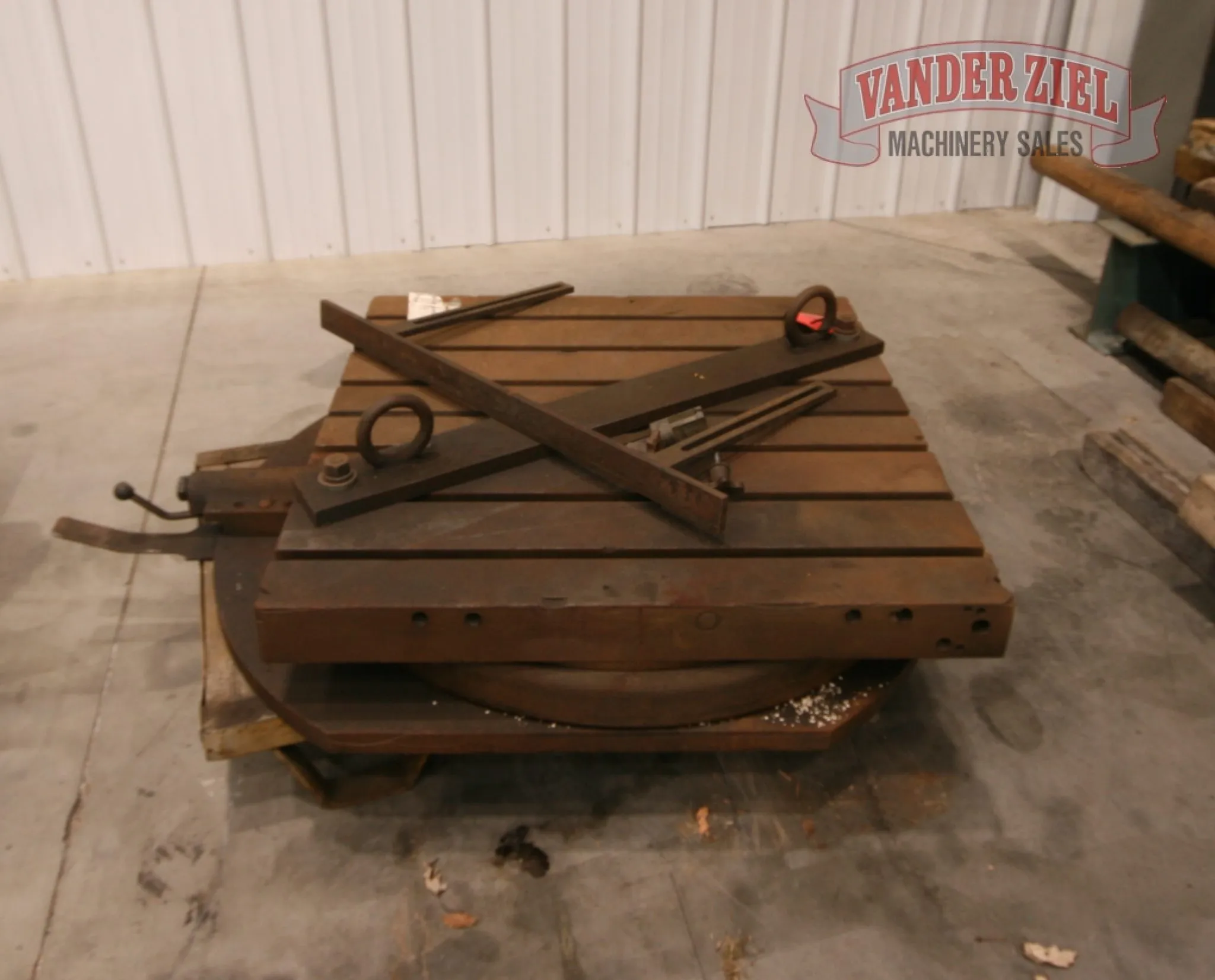 56" x 36" Rotary Table, 6 T-slots, 7/8" T-Slot Throat, 1-3/8" T-Slot Base, - Image 1