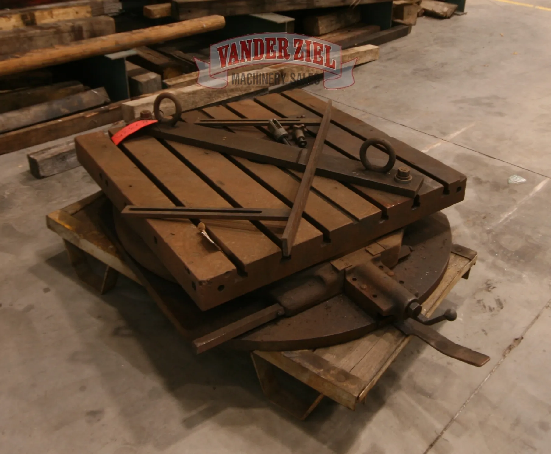 56" x 36" Rotary Table, 6 T-slots, 7/8" T-Slot Throat, 1-3/8" T-Slot Base, - Image 4