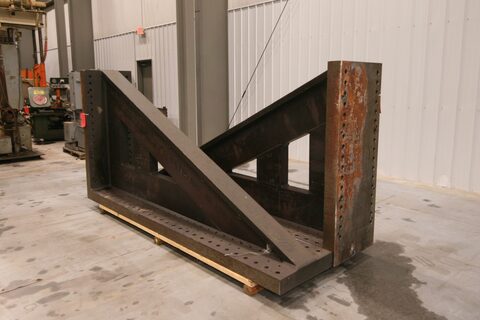 119" x 23-1/8" x 59-1/2" Angle plates, base drilled & tapped, #12390 - Image 2