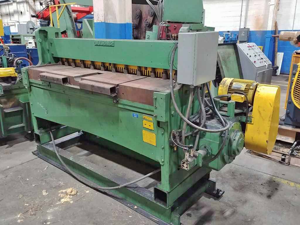 .105" x 6' Wysong #1272, shear, 73" blade, finger guard, 47" passline, one shot lube - Image 1