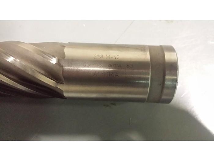 Roughing end mill, 2" Kestag #100-604, 9.3" overall length, 8 flutes - Image 1