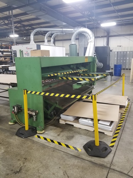 .157" x 5' LVD #MVO-08-0H-14, hydraulic, 40" front operated back gauge, 24" support, cutting lights - Image 2