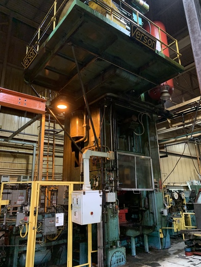 1500 Ton, Verson #S1-1500-60-60T, single point stamping press, 18" stroke, 42" Shut Height, 14 SPM - Image 1