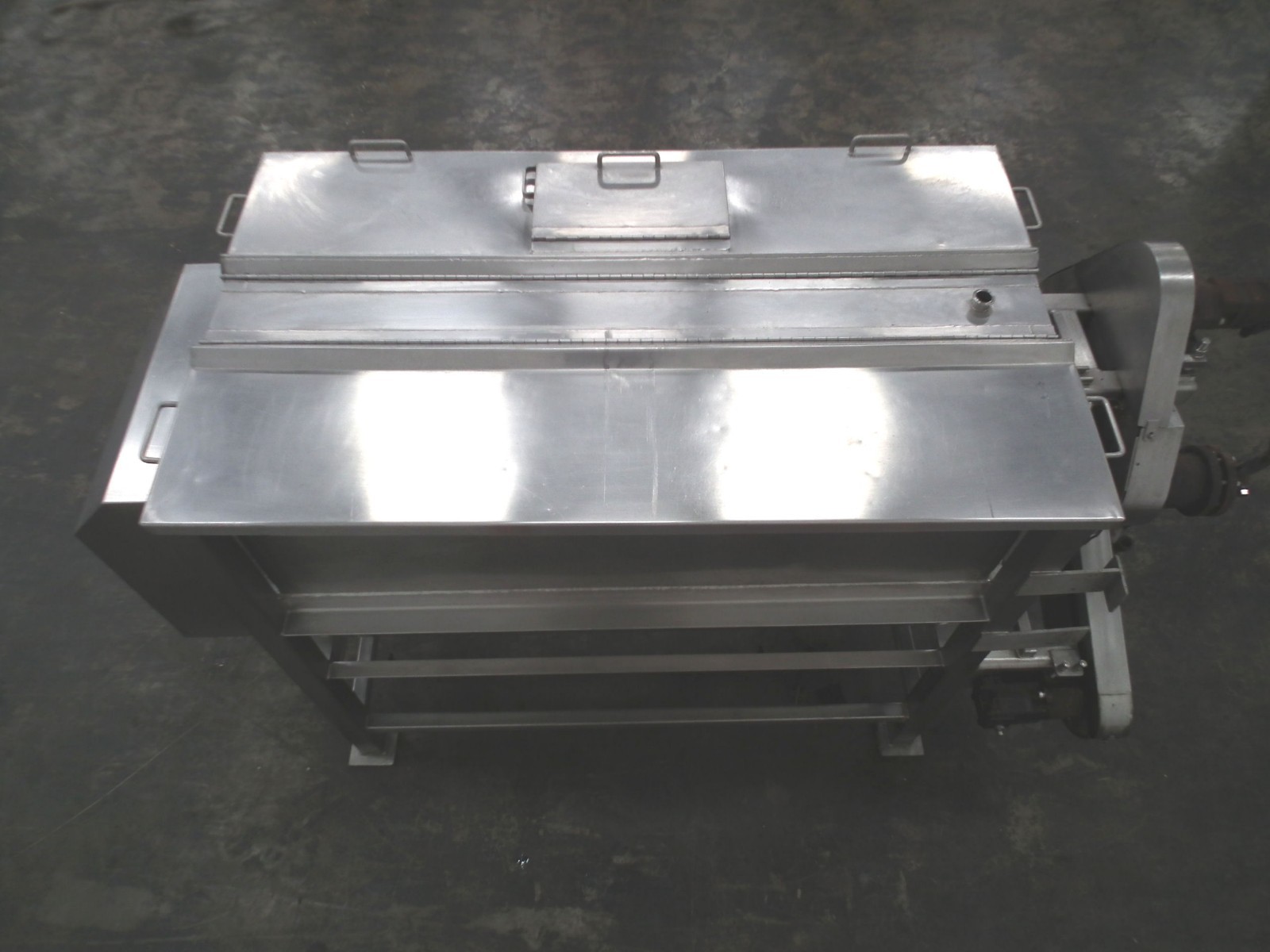 350 gallon L & A #T-703, batch kettle blending cooker, double rotating auger spiral coil batch cooker - Image 5