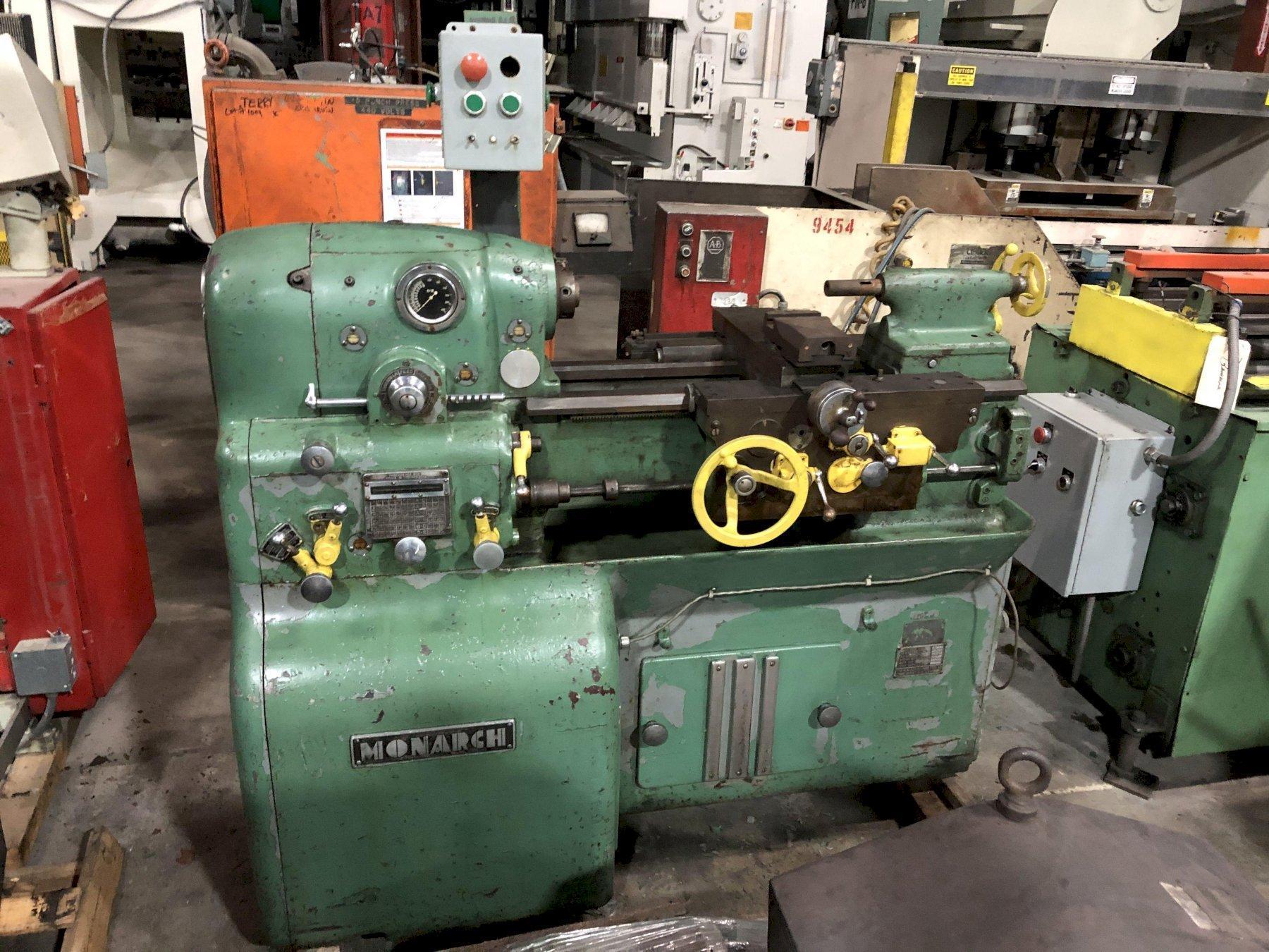12-1/2" x 20" Monarch #EE, toolroom lathe, 7-1/4" swing over cross slide, tailstock, taper attachment - Image 3
