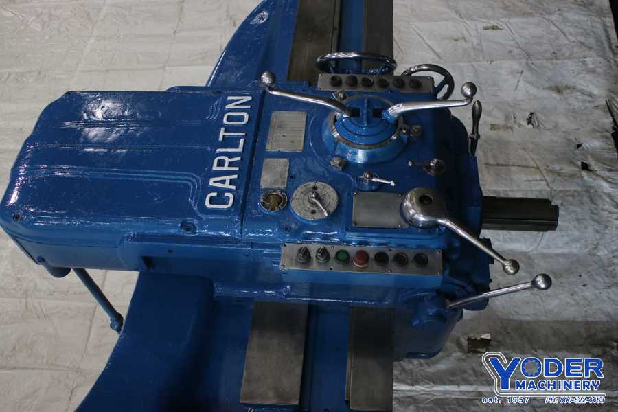 6' -19" Carlton #4A, radial drill, 76" x50" base, power elevation/clamping, 15 HP, #74022 - Image 3