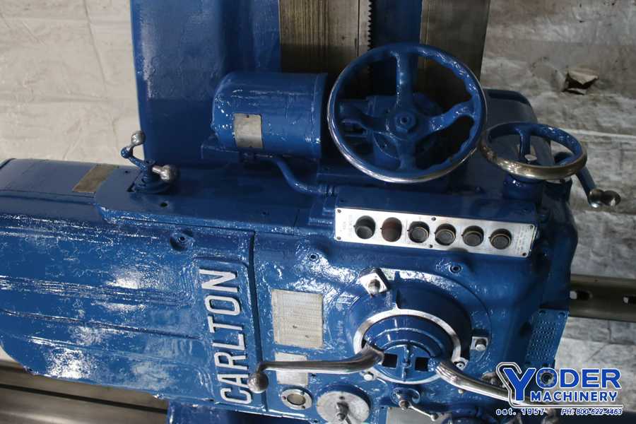 6' -19" Carlton #4A, radial drill, 76" x50" base, power elevation/clamping, 15 HP, #74022 - Image 4