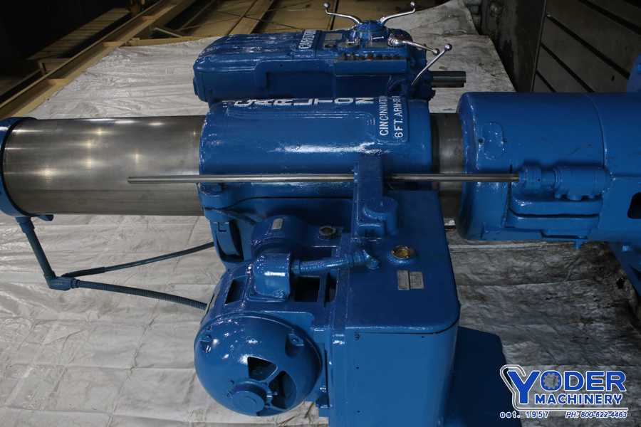 6' -19" Carlton #4A, radial drill, 76" x50" base, power elevation/clamping, 15 HP, #74022 - Image 7